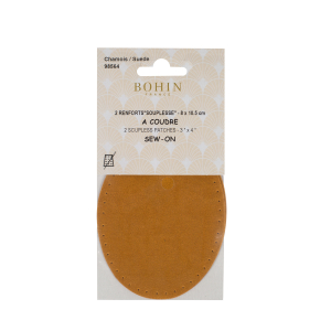 Sew-on suede oval repair patches