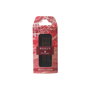 Pouch of embroidery needles for silk