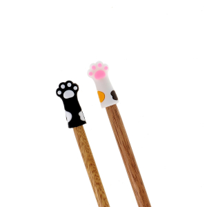 Protège-pointes - Modèle pattes de chat - Assortiment de couleurs - 2 couleurs par paquet - Blister x4