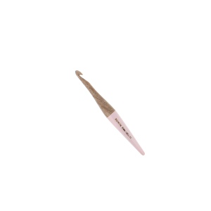 Crochet - Bois de manguier - 15 cm - N°8 - Rose clair - Blister x1