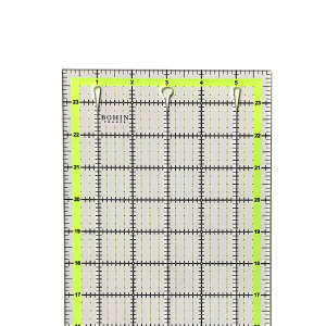 Règle de patchwork avec fentes de découpe - graduation en inches