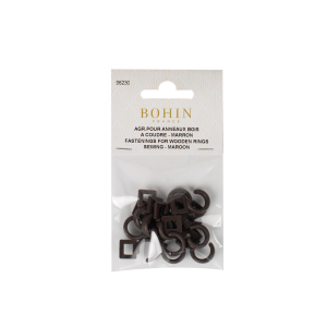 Agrafes plastique anneaux bois