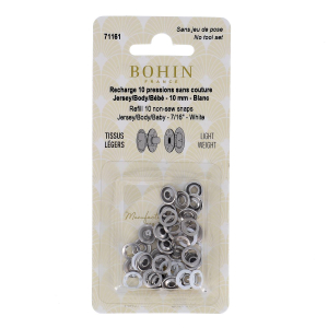 Recharge de boutons pression à griffe pour tissus légers et extensibles