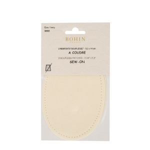 Sew-on suede oval repair patches