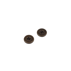 Blister-pack of 2 silvery 18 mm sewing magnetic snaps