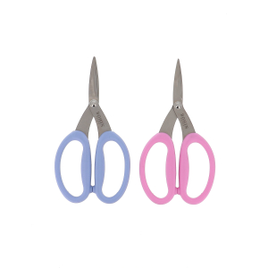 Ciseaux de précision micro-dentés – Grands anneaux souples - 2 couleurs - 17,5 x 9 cm