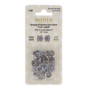 Recharge de boutons pression à griffe pour tissus légers et extensibles