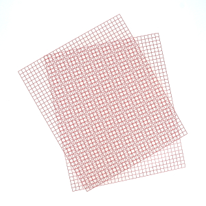Feuilles de gabarits transparentes quadrillées - 21,5 x 27,9 cm - Quadrillage 6 mm