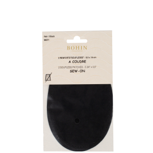 Sew-on suede oval repair patches
