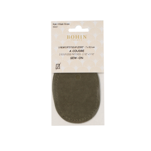 Sew-on suede oval repair patches