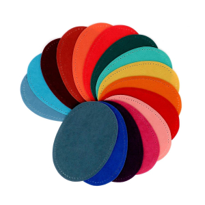 Suede iron on oval repair patches - 4" x 5 1/2"