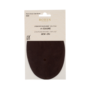 Sew-on suede oval repair patches