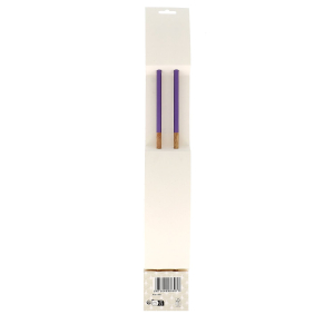 Aiguilles à tricoter - Bois de manguier - 40 cm. - N°7 - Violet - Blister x2