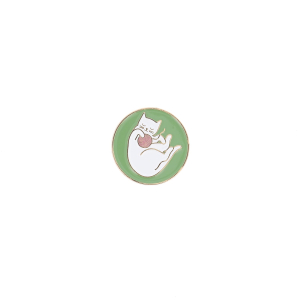 Porte-aiguille Aimanté - BOHIN x Audrey Jeanne - Chat fond vert