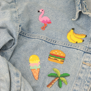 Patches thermocollants – Effet point de croix pixelisé