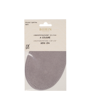 Sew-on suede oval repair patches