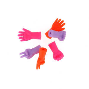 Knitting needle point protectors - Hands-shaped - Assorted colors - 3 colors per pack