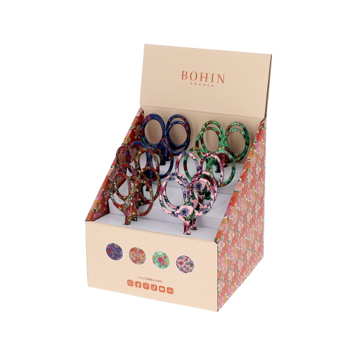 Ciseaux de broderie fantaisie - Collection Blossom - 4 couleurs - Présentoir x12