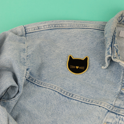 Iron-on cat patch – Exclusive design by Audrey Jeanne