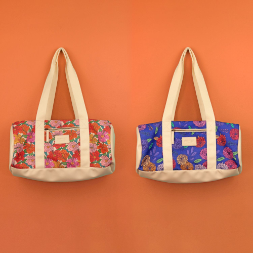 3-in-1 bag - Blossom collection - 2 colors - 45 x 22 cm
