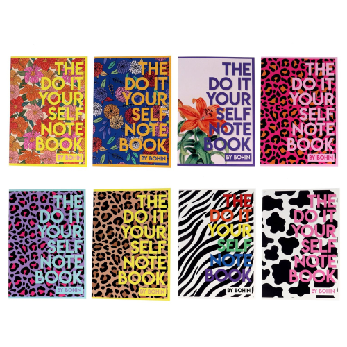 CARNET A5 'DIY NOTE BOOK" - Assortiment de 8 modèles