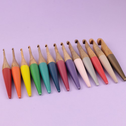 Knitting hooks - Mango wood - 15 cm (6")