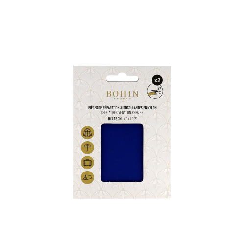 PIECE NYLON AUTOCOL. 2x 10*12cm - BLEU ROI