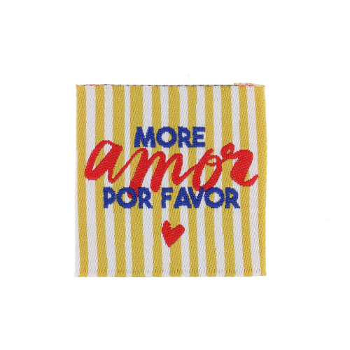 Étiquette à coudre - More amor por favor - Vrac