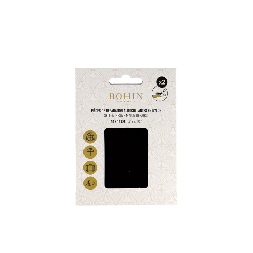 PIECE NYLON AUTOCOL. 2x 10*12cm - MARRON